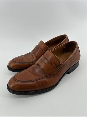 Johnston & Murphy Flex Brown Sheepskin Leather  Penny Loafers Mens Size 8.5